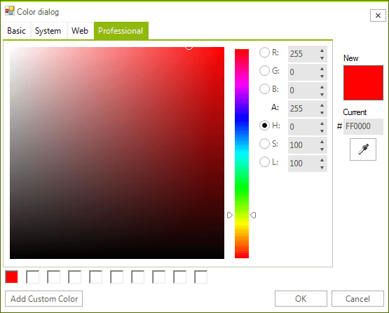 WinForms RadColorDialog Overview