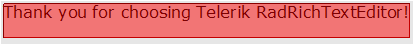WinForms RadRichTextEditor Text Selection