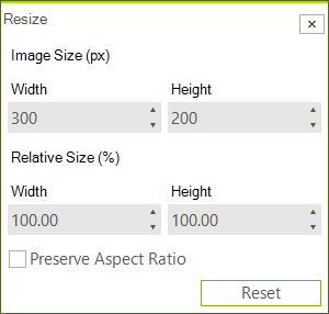 WinForms RadImage-Editor Resize Dialog