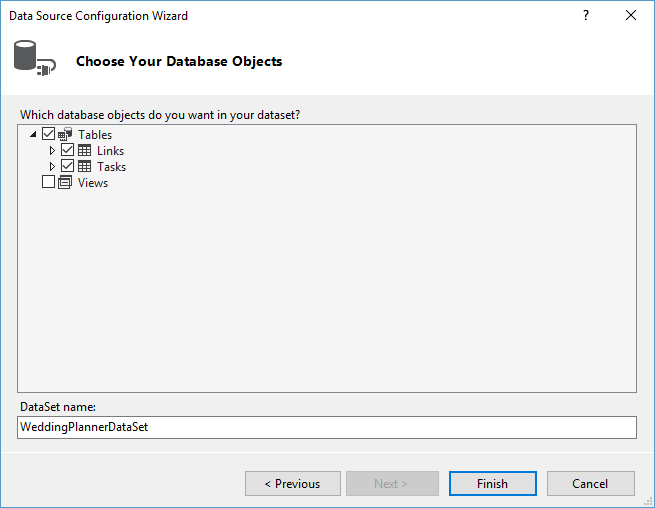 WinForms RadGanttView Selected Tables