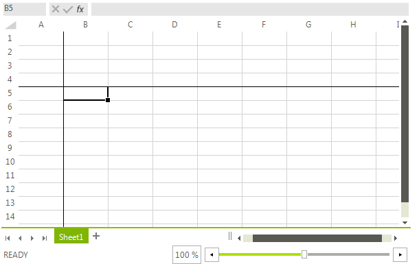WinForms RadSpreadsheet FreezePanes method