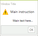 WinForms RadTaskDialog Warning