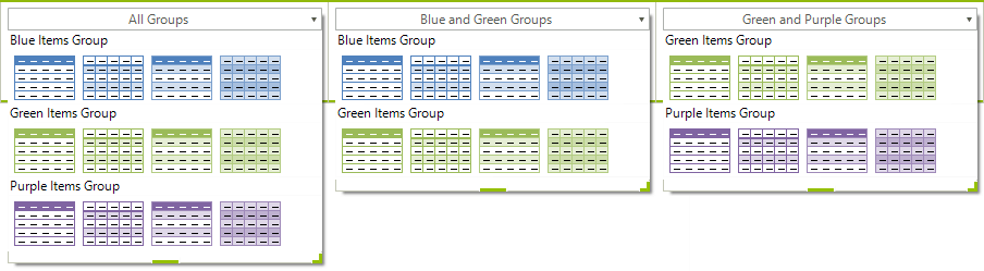 WinForms RadRibbonBar Gallery Filter