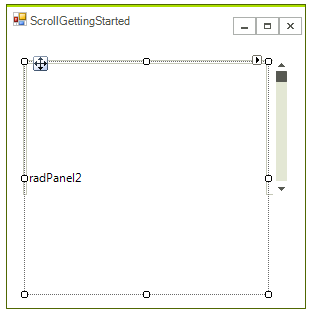WinForms RadScrollBar Add Second RadPanel
