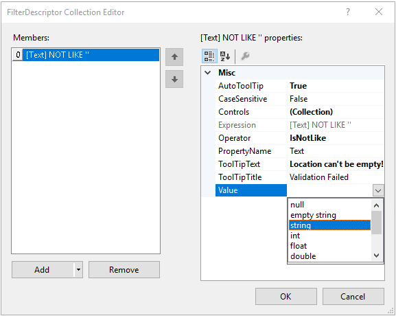 WinForms RadValidationProvider Adjust Rule