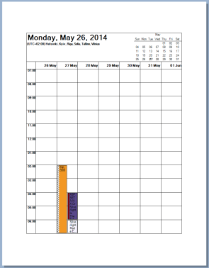 WinForms RadScheduler SchedulerWeeklyCalendarPrintStyle