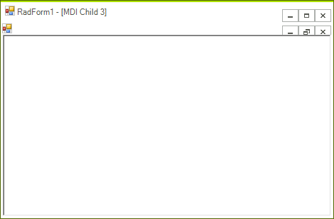 WinForms RadForm MDI Menu Strip