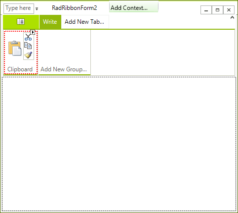WinForms RadRibbonBar Buttons in RibbonBarButtonGroup
