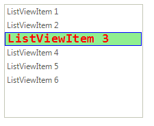 WinForms RadListView Customizing items in the VisualItemFormatting event