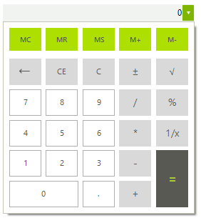 WinForms RadCalculatorDropDown After