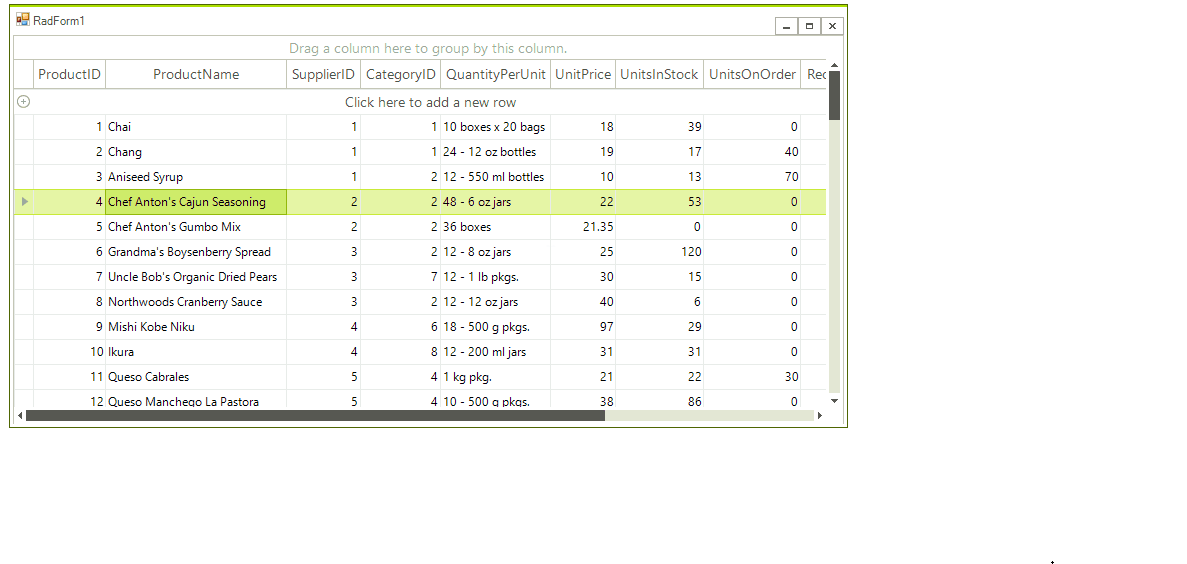WinForms RadVirtualKeyboard Form