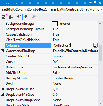 WinForms RadMultiColumnComboBox Columns