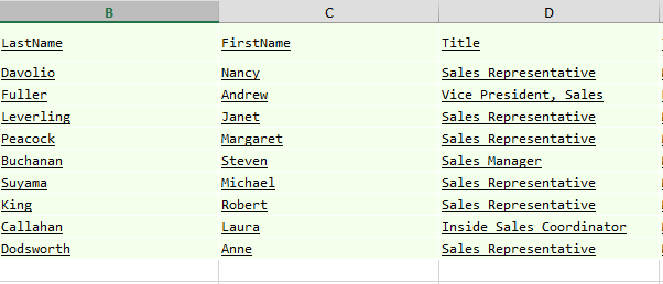 WinForms RadListView Export Using Formatting