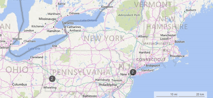 WinForms RadMap ElementClusterStrategy