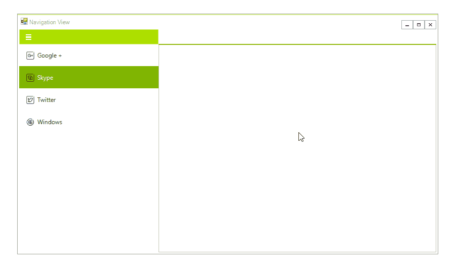 WinForms RadNavigationView Display Mode Expanded