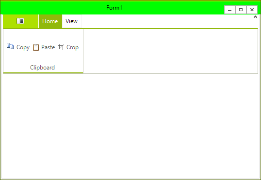 WinForms RadRibbonForm Customize Elements
