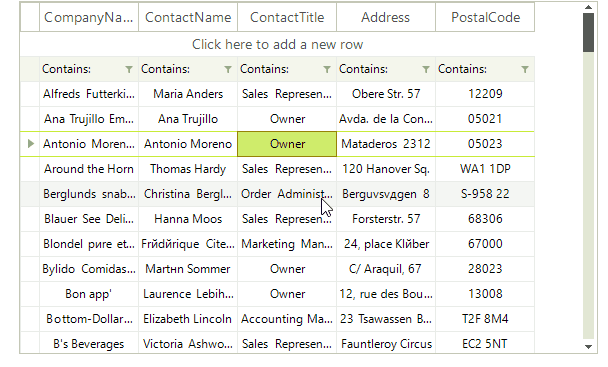 WinForms RadVirtualGrid InputBehavior