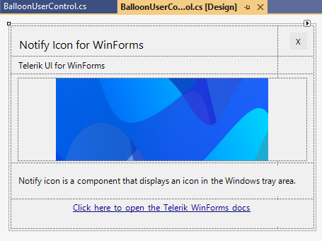 RadNotifyIcon PopupContent