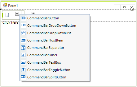 WinForms RadCommandBar RadCommandBarStripElement