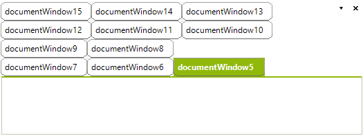 WinForms RadDock DocumentTabStrip Multi Line Row Layout