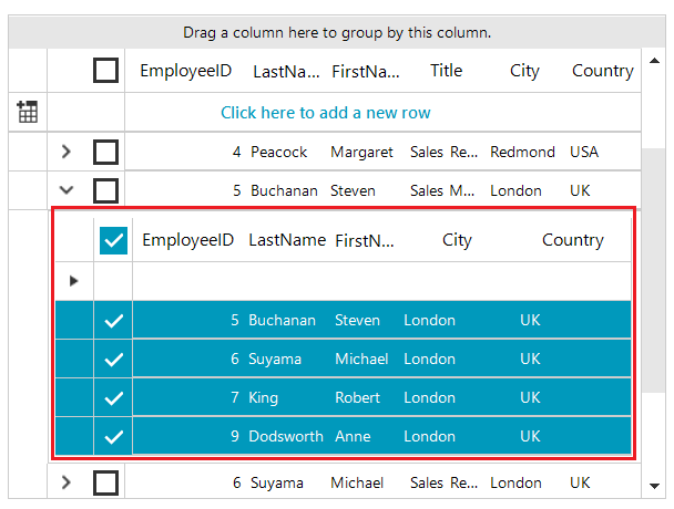 WinForms RadGridView GridViewSelectColumn