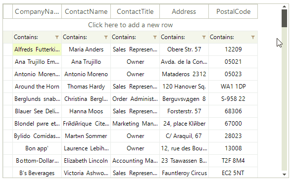 WinForms RadVirtualGrid Discrete Scrolling