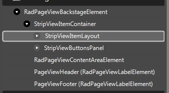 WinForms RadPageView StripViewItemLayout