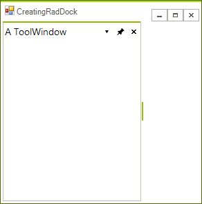 WinForms RadDock Creating a RadDock at Runtime