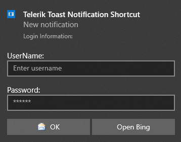 WinForms Adding Toast Notifications Programmatically