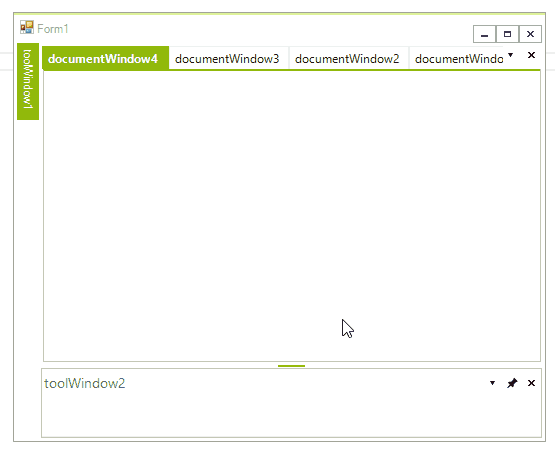 WinForms RadDock Showing and Pinning a Hidden DockPanel