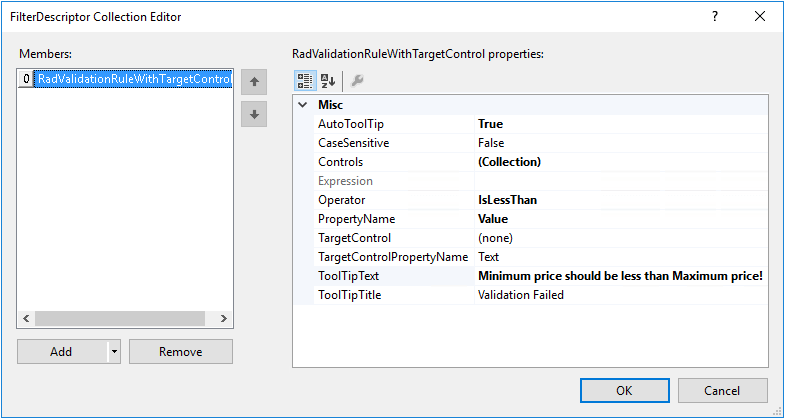 WinForms RadValidationProvider Setup Rule