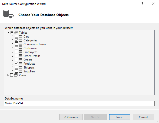 WinForms RadGridView Categories and Products