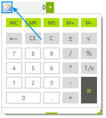 WinForms RadCalculatorDropDown RadCalculatorMemoryElement Customization