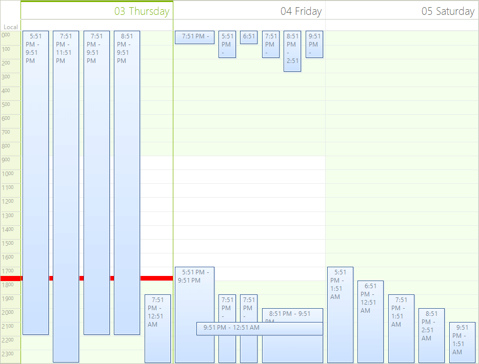 WinForms RadScheduler Time Pointer Width