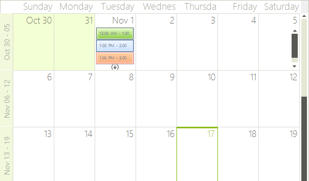 WinForms RadScheduler Appointments Scrolling