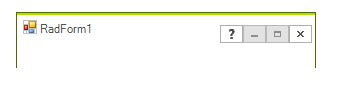 WinForms RadForm TitleBar