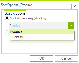 WinForms RadPivotGrid Pivot Field Sort Options