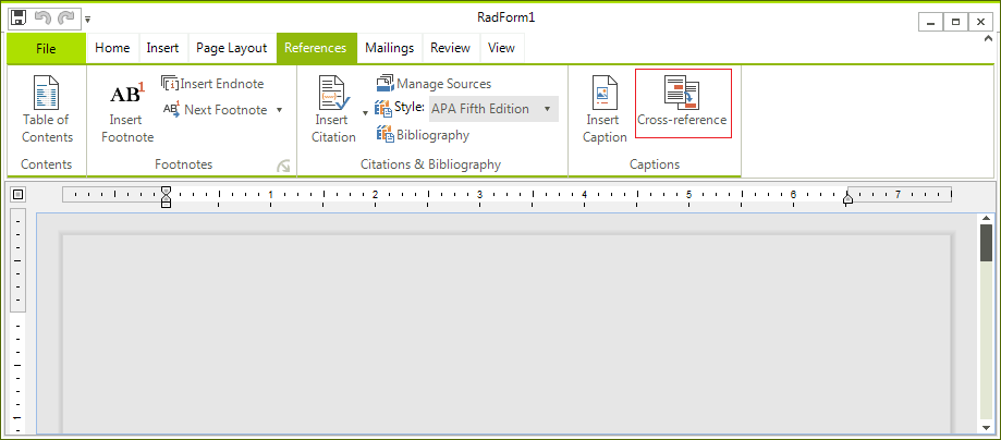 WinForms RadRichTextEditor Cross Reference