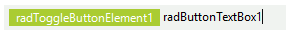 WinForms RadButtonTextBox RadToggleButtonElement