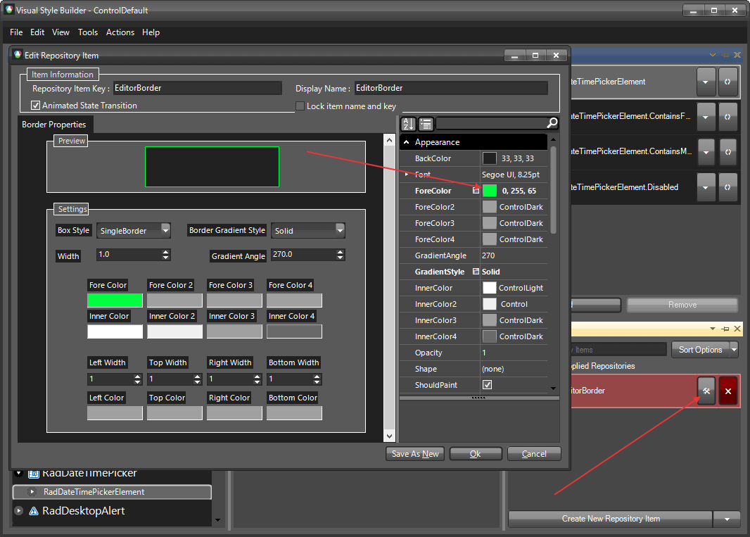 WinForms RadDateTimePicker Edit Repository Item