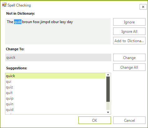 WinForms RadSpellChecker Spellchecking form in SpellCheckModeAllAtOnce