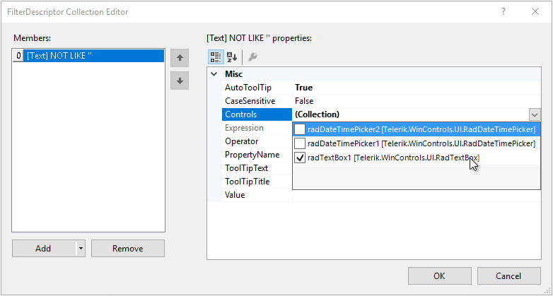 WinForms RadValidationProvider Select RadTextBox
