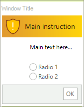 WinForms RadTaskDialogRadioButton