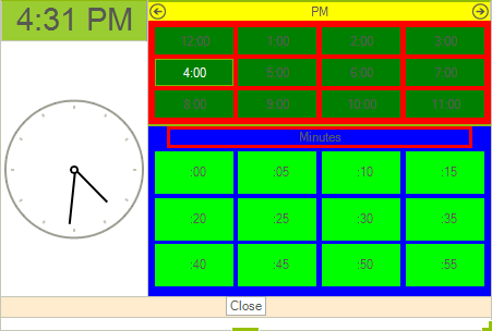 WinForms RadTimeOnlyPicker Customize Button Panel