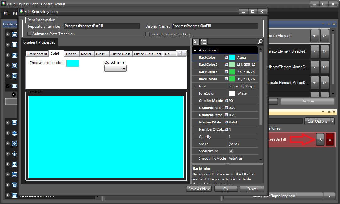 WinForms RadProgressBar Edit Fill