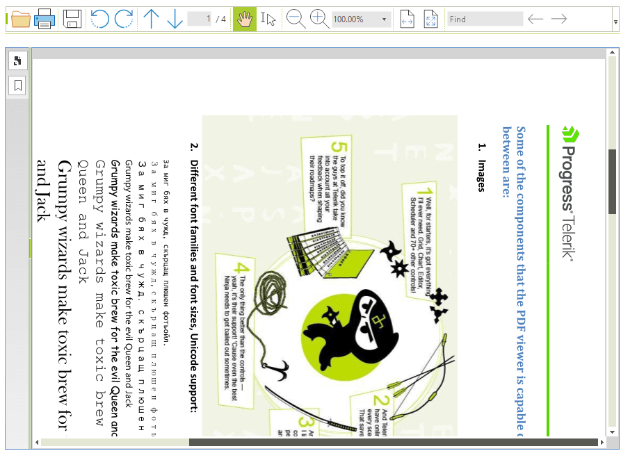 WinForms RadPdfViewer Rotation Overview