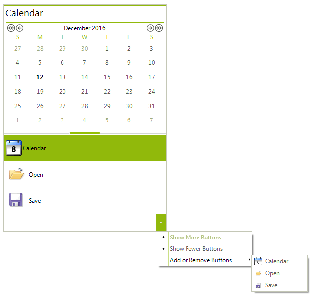 WinForms RadPageView OutlookView Overview