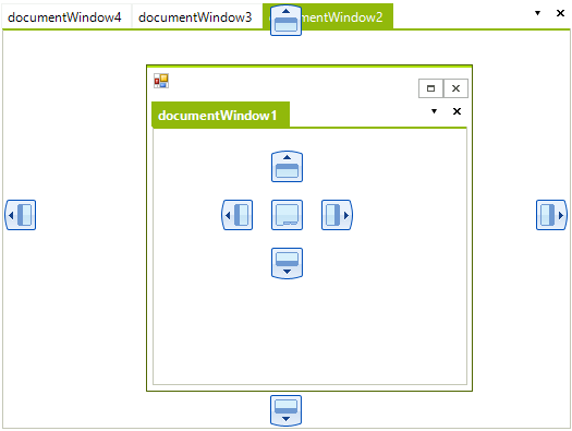 WinForms RadDock DockingGuidesTemplate VS 2008 Control Default