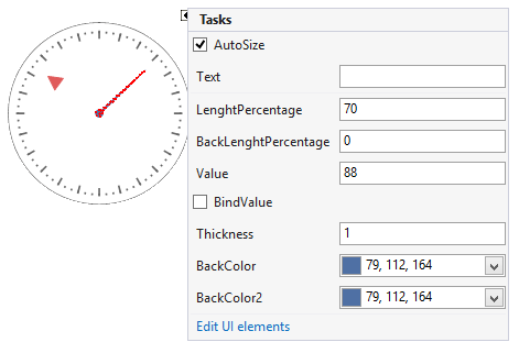 WinForms RadialGaugeNeedle Needle