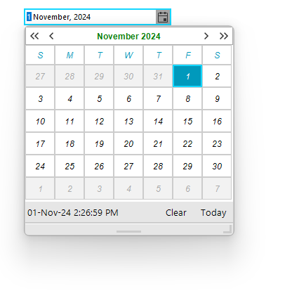 WinForms RadDateOnlyPicker Show Clear Today Buttons